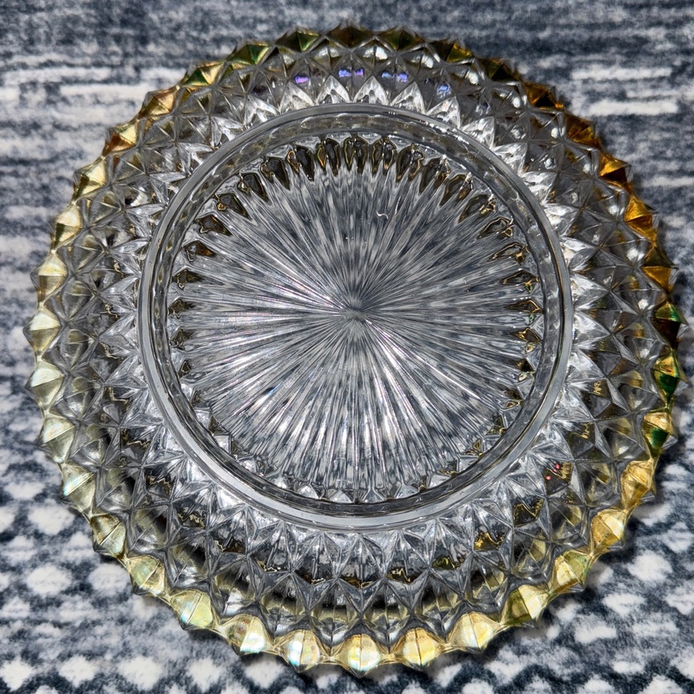 Vintage Genuine Crystal Bowl with Silver-plated Rim (Made In England) - Picture 4 of 16